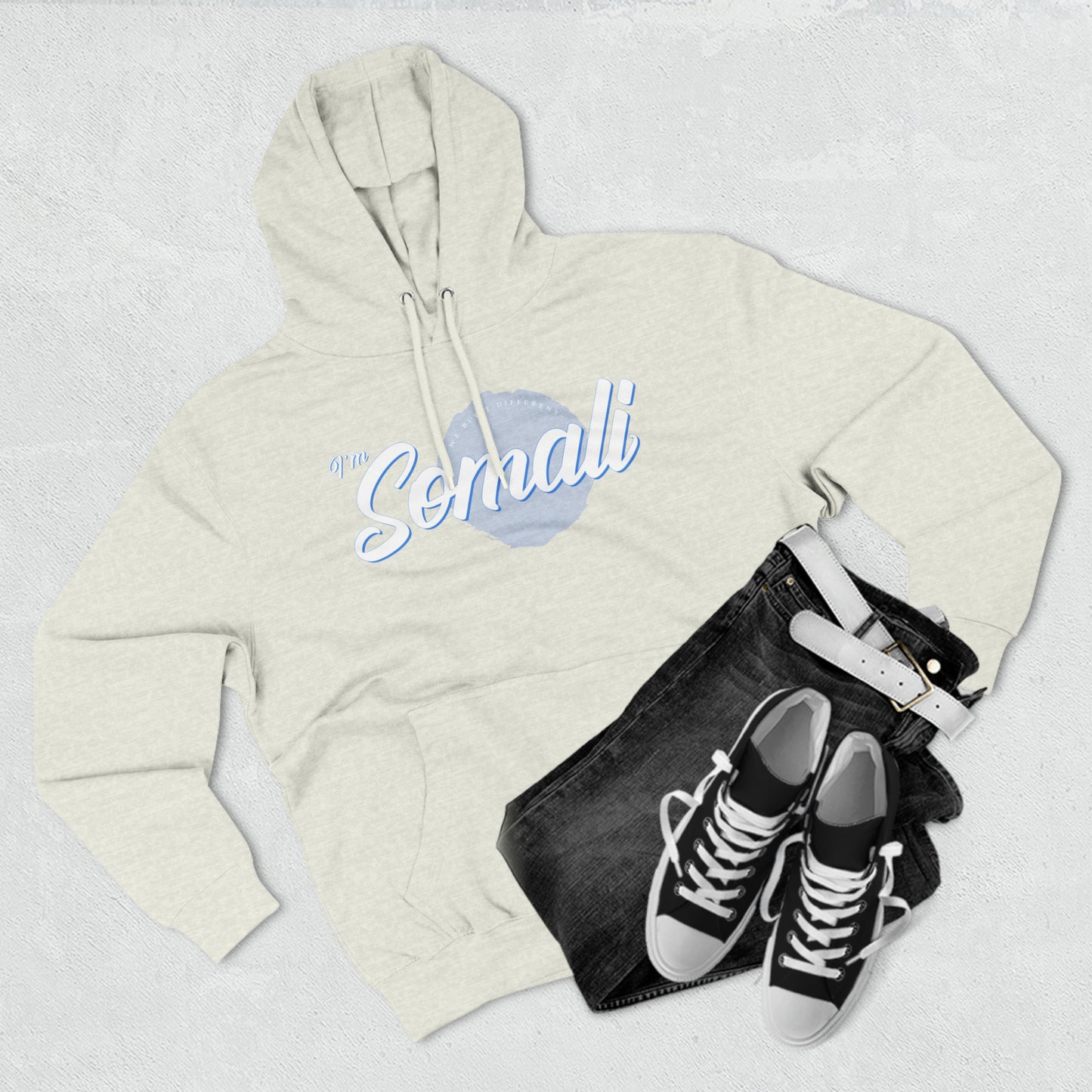 3 Panel L7:  I'm Somali - Warm & Cozy Pullover Hoodie.