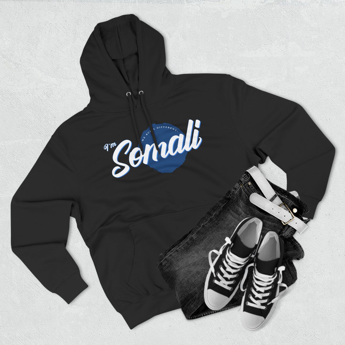 3 Panel L7:  I'm Somali - Warm & Cozy Pullover Hoodie.